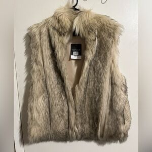 Topshop x Nordstrom Faux Fur Vest.